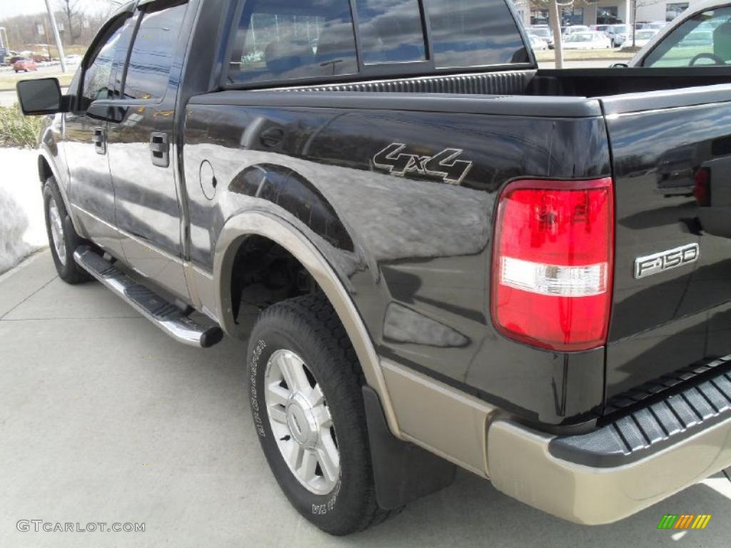 2004 F150 Lariat SuperCrew 4x4 - Black / Tan photo #6