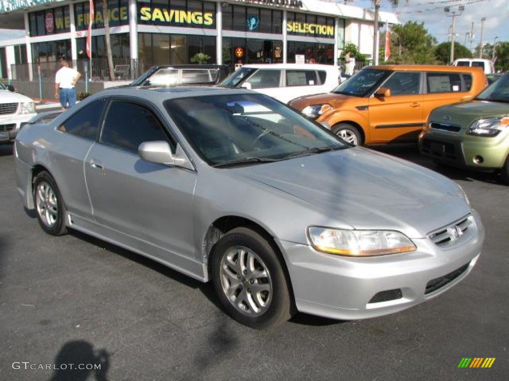 2002 Accord EX V6 Coupe - Satin Silver Metallic / Quartz Gray photo #1