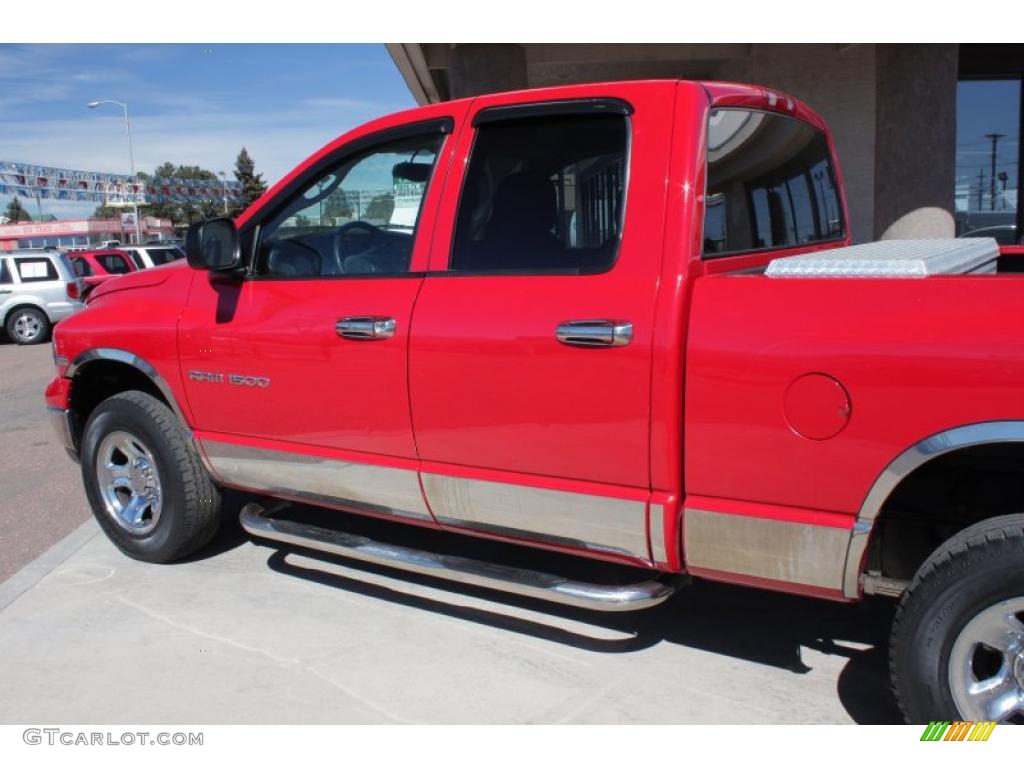 2003 Ram 1500 SLT Quad Cab 4x4 - Flame Red / Dark Slate Gray photo #19