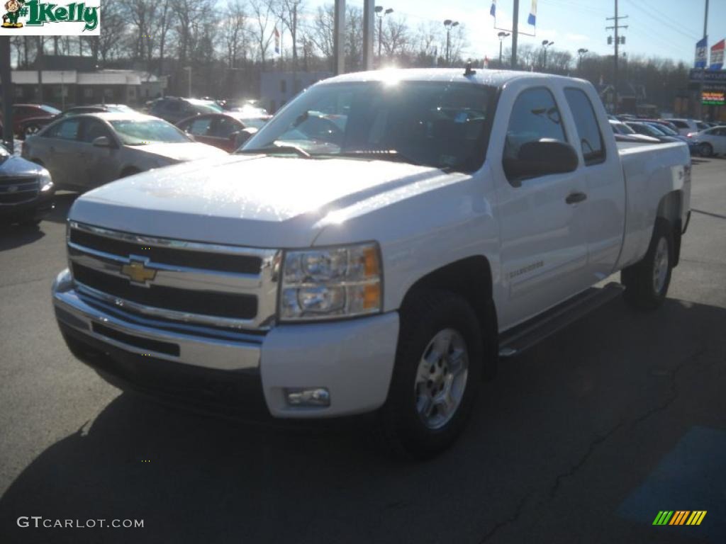 2009 Silverado 1500 LT Extended Cab 4x4 - Summit White / Ebony photo #7