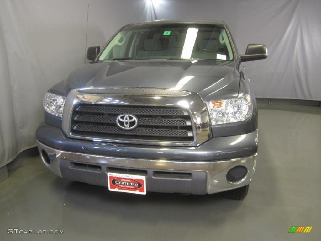 2009 Tundra SR5 Double Cab 4x4 - Slate Gray Metallic / Graphite Gray photo #2