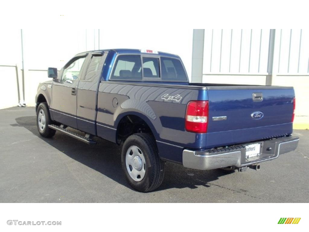 2008 F150 XL SuperCab 4x4 - Dark Blue Pearl Metallic / Medium/Dark Flint photo #4