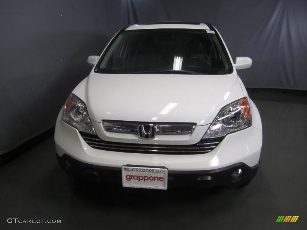 2009 CR-V EX-L 4WD - Taffeta White / Black photo #2