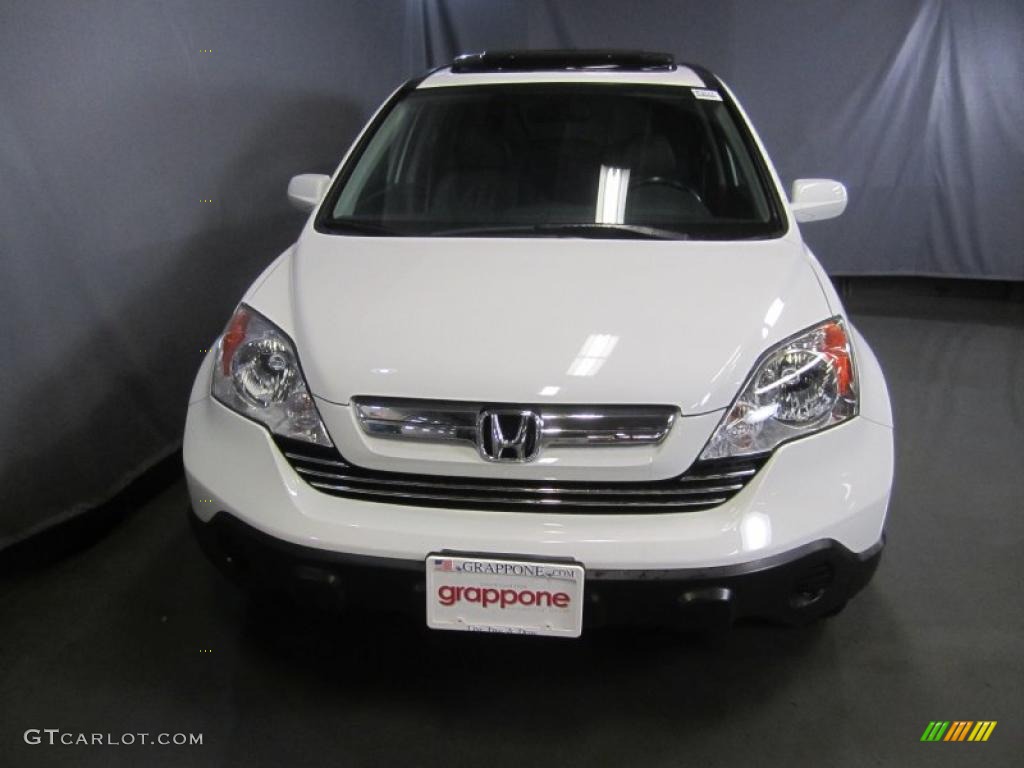 2009 CR-V EX-L 4WD - Taffeta White / Black photo #2