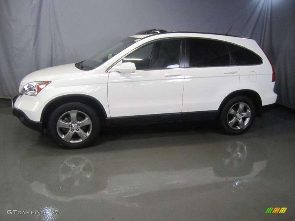 2009 CR-V EX-L 4WD - Taffeta White / Black photo #3