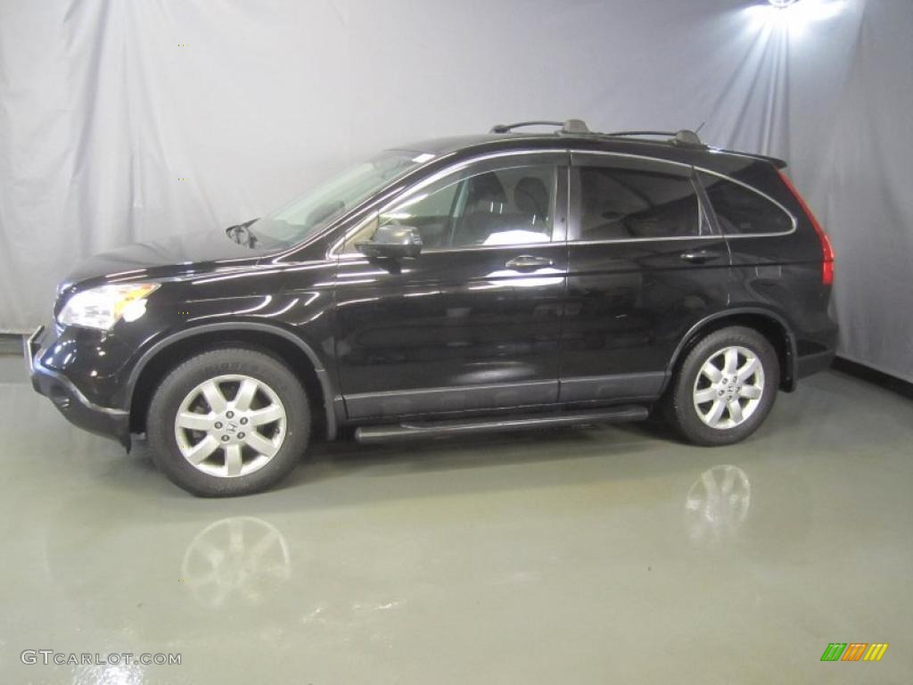 2009 CR-V EX 4WD - Crystal Black Pearl / Black photo #3