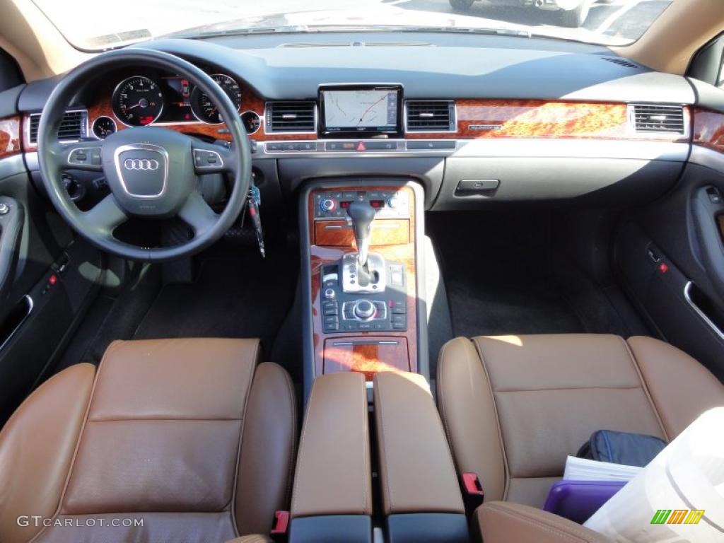 2008 Audi A8 L 4.2 quattro Amaretto Dashboard Photo #46135981