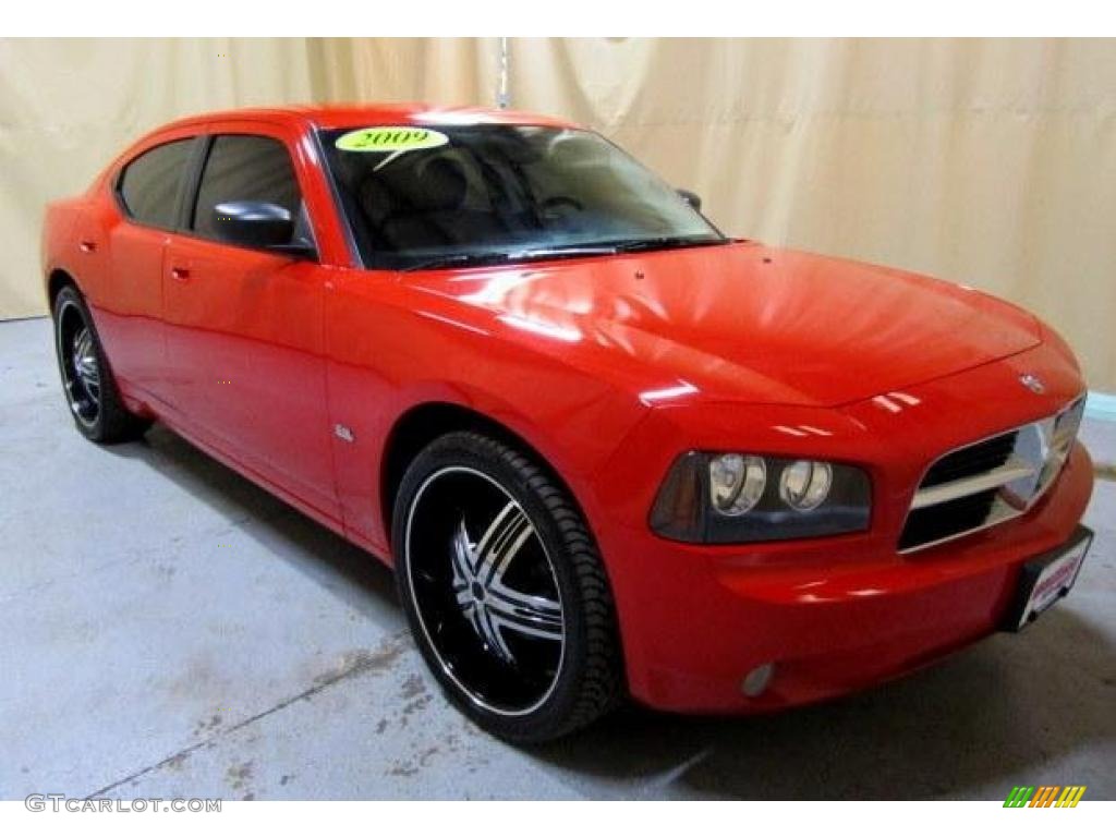 2009 Charger SXT - TorRed / Dark Slate Gray photo #5