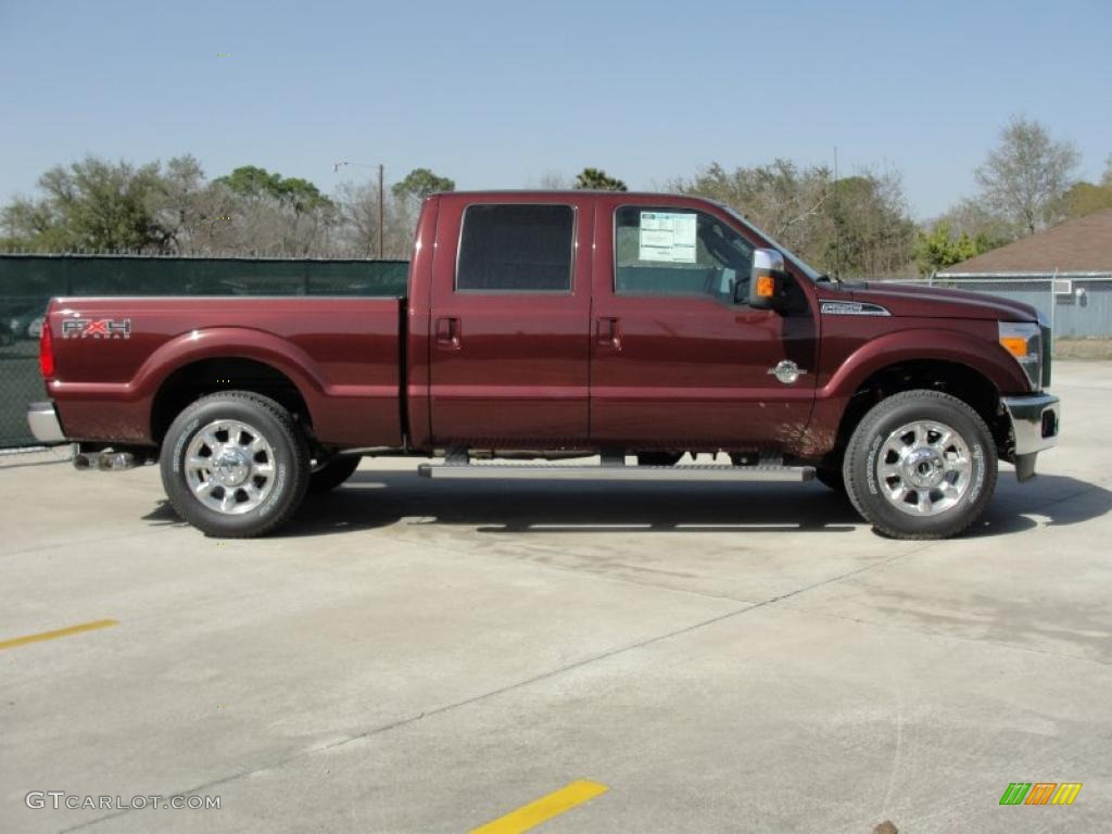 Royal Red Metallic 2011 Ford F250 Super Duty Lariat Crew Cab 4x4 Exterior Photo #46137271