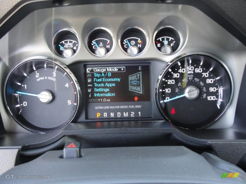 2011 Ford F250 Super Duty Lariat Crew Cab 4x4 Gauges Photo #46137487
