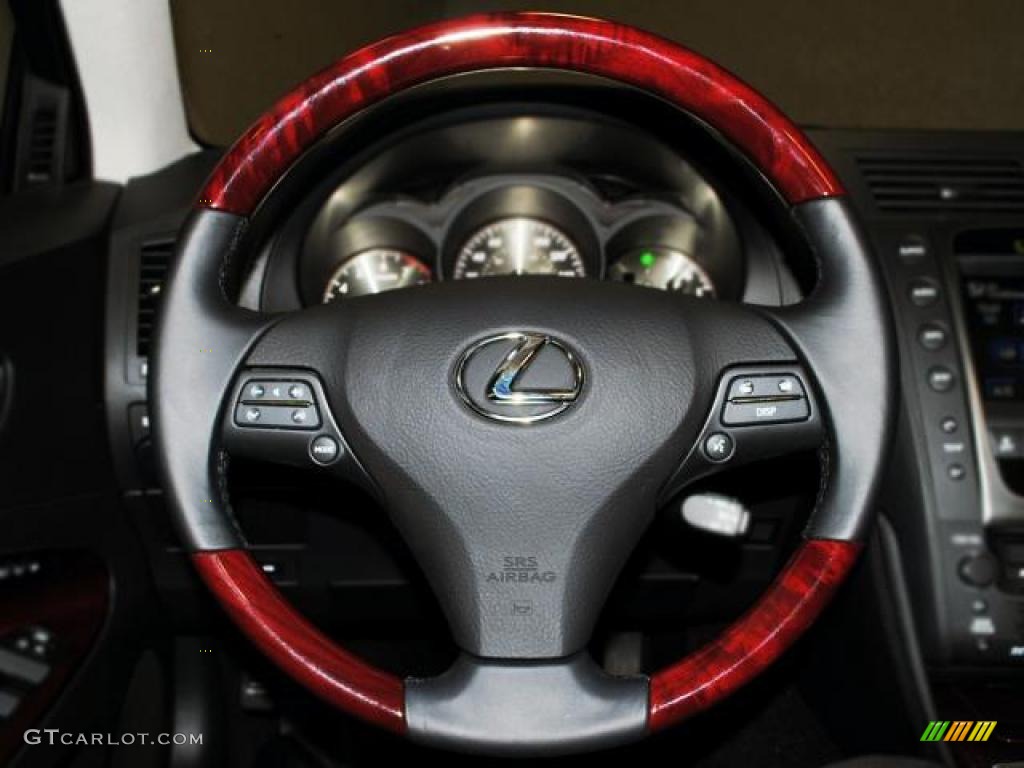 2009 Lexus GS 350 AWD Black Steering Wheel Photo #46138246