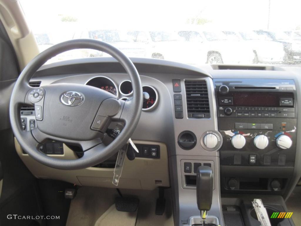 2011 Tundra SR5 Double Cab - Super White / Sand Beige photo #16