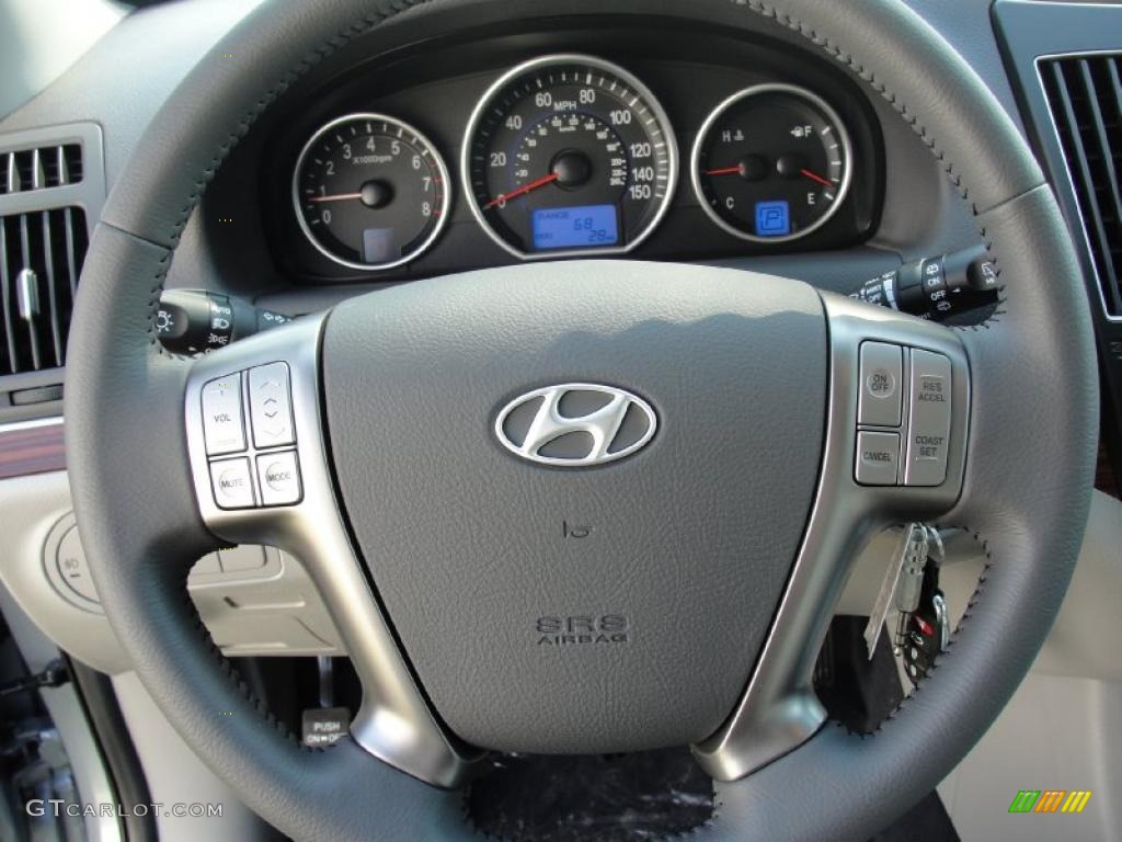 2011 Hyundai Veracruz GLS Gray Steering Wheel Photo #46141807
