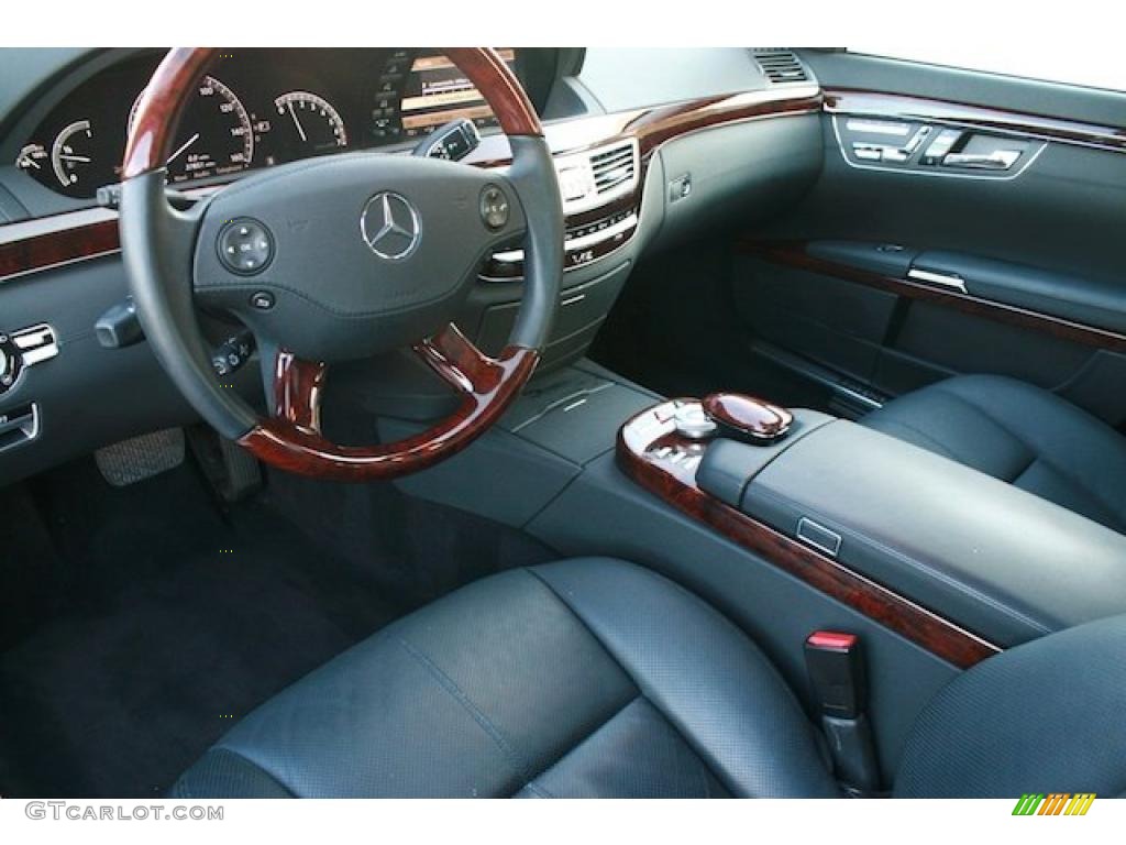 Black Interior 2007 Mercedes-Benz S 600 Sedan Photo #46141822