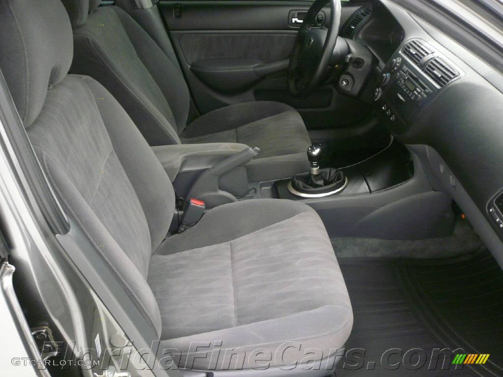 2005 Civic EX Sedan - Magnesium Metallic / Gray photo #13
