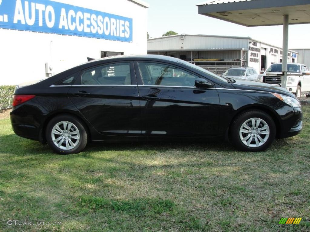 2011 Sonata GLS - Midnight Black / Camel photo #2