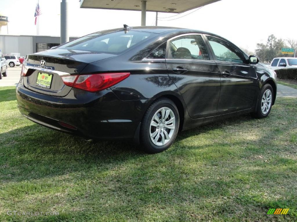 2011 Sonata GLS - Midnight Black / Camel photo #3