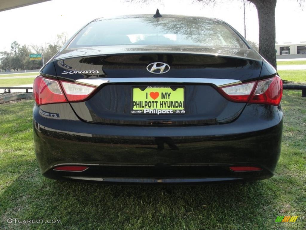 2011 Sonata GLS - Midnight Black / Camel photo #4