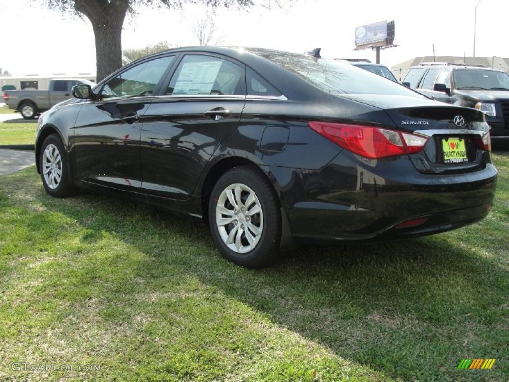 2011 Sonata GLS - Midnight Black / Camel photo #5