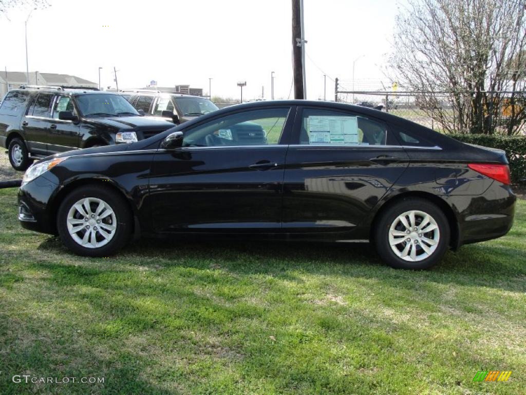 2011 Sonata GLS - Midnight Black / Camel photo #6