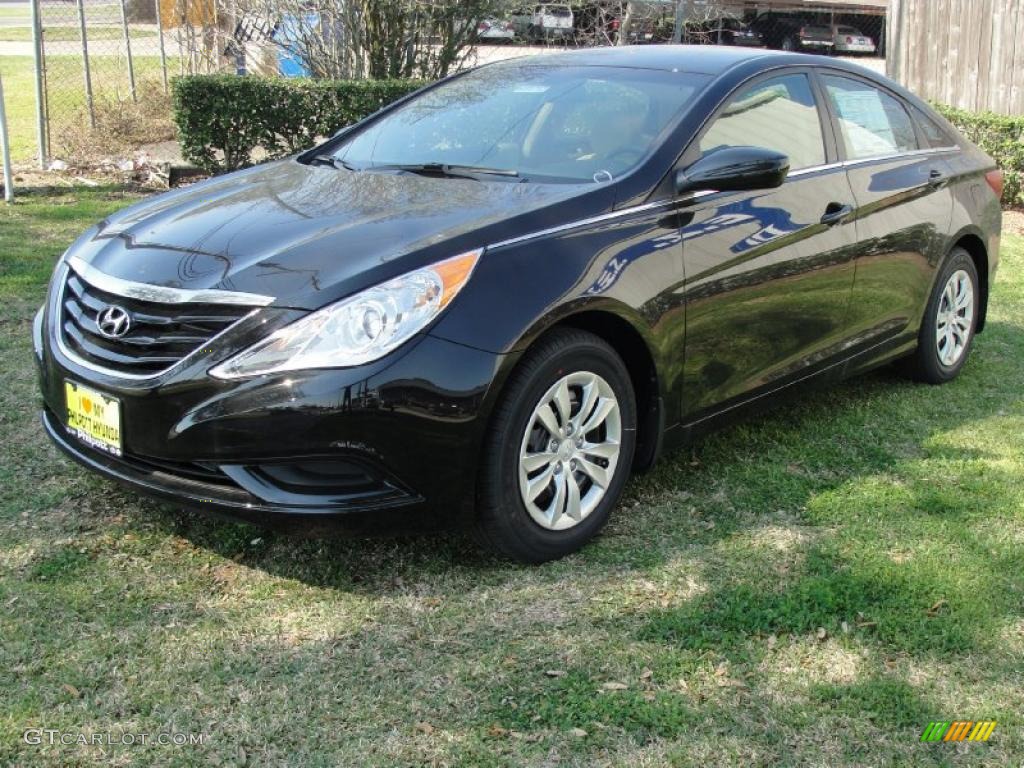 2011 Sonata GLS - Midnight Black / Camel photo #7