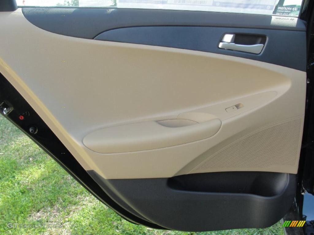 2011 Sonata GLS - Midnight Black / Camel photo #18