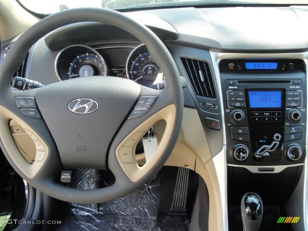 2011 Sonata GLS - Midnight Black / Camel photo #23