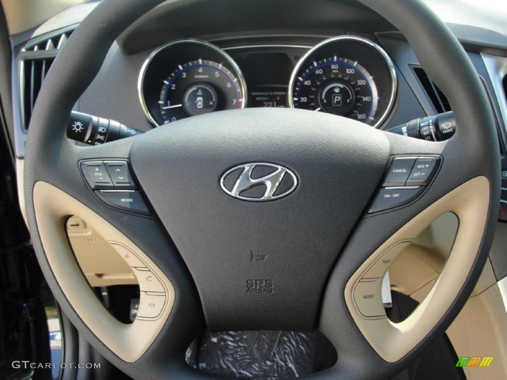 2011 Sonata GLS - Midnight Black / Camel photo #30