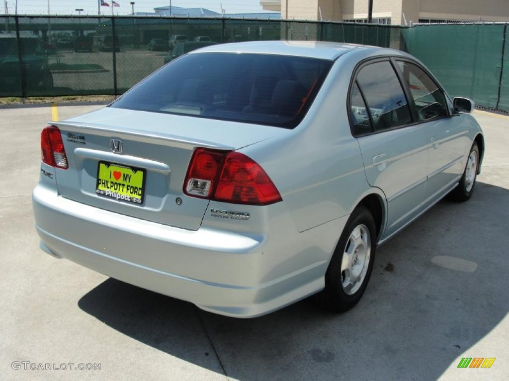2005 Civic Hybrid Sedan - Opal Silver Blue Metallic / Gray photo #3
