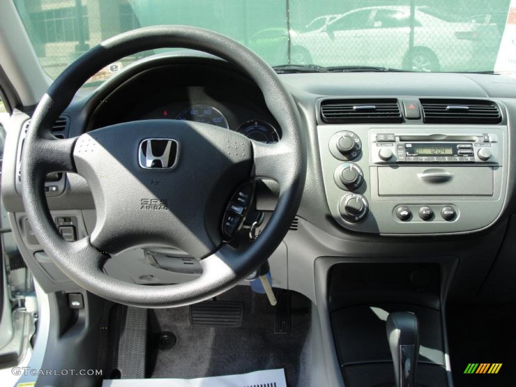 2005 Honda Civic Hybrid Sedan Gray Dashboard Photo #46144150