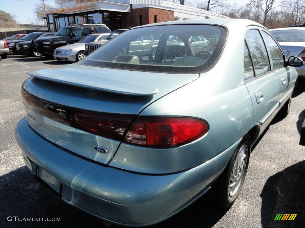 1999 Escort SE Sedan - Aquamarine Frost Metallic / Medium Prairie Tan photo #4