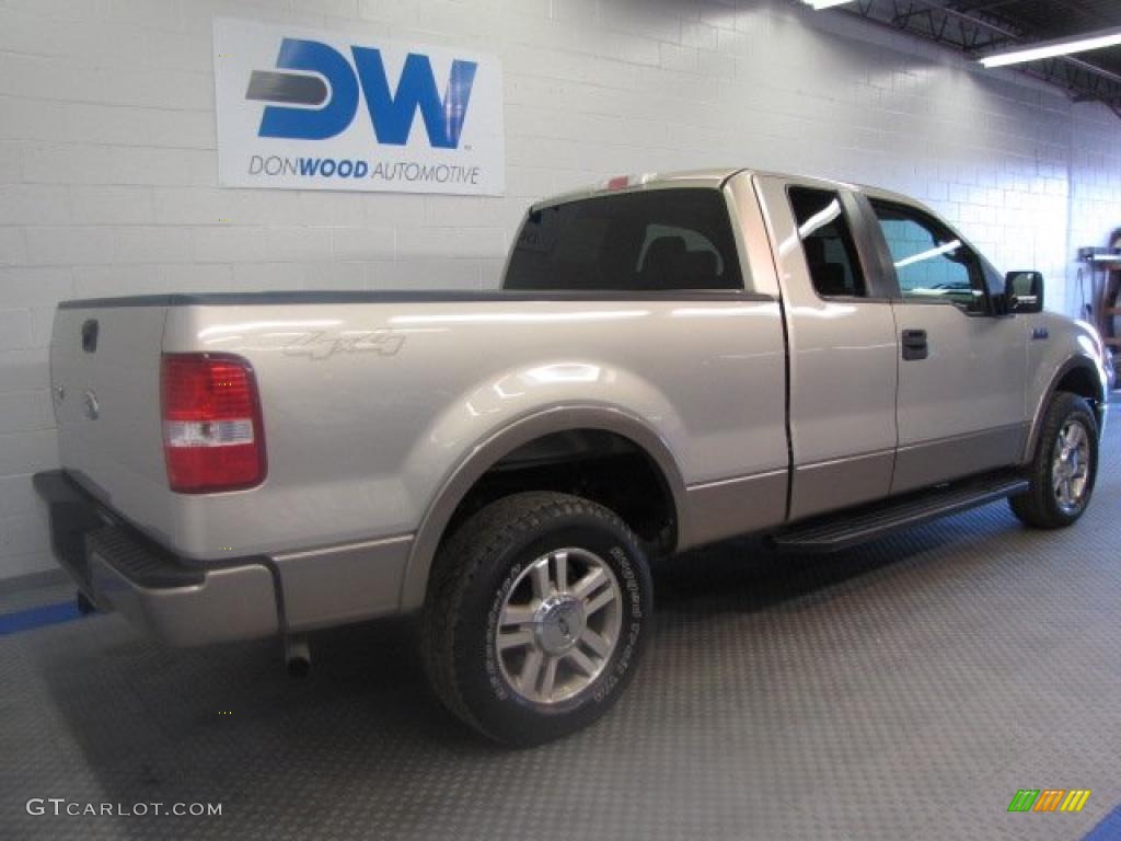 2006 F150 Lariat SuperCab 4x4 - Smokestone Metallic / Tan photo #3