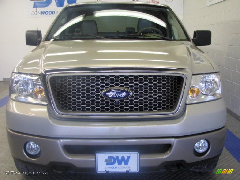 2006 F150 Lariat SuperCab 4x4 - Smokestone Metallic / Tan photo #7