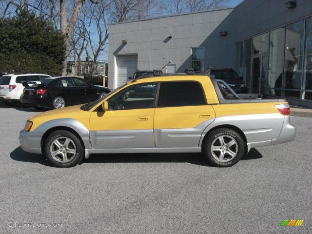 Baja Yellow 2003 Subaru Baja Standard Baja Model Exterior Photo #46148151