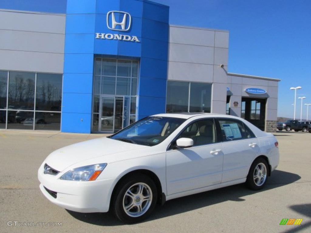 2003 Accord EX V6 Sedan - Taffeta White / Ivory photo #1