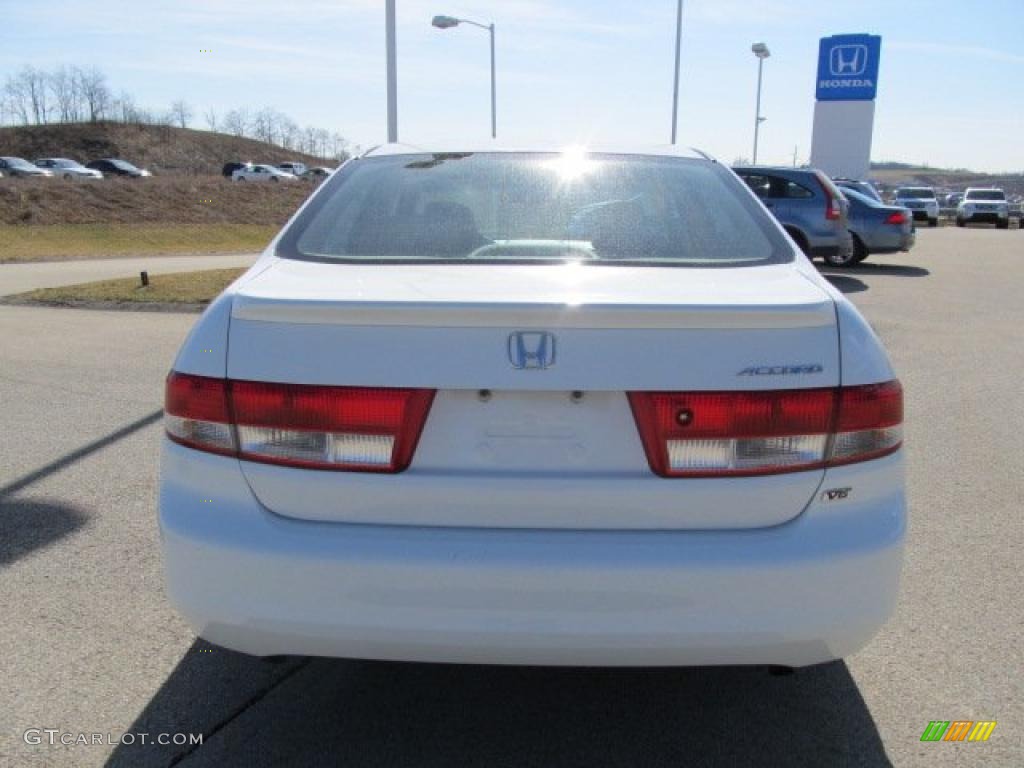 2003 Accord EX V6 Sedan - Taffeta White / Ivory photo #4