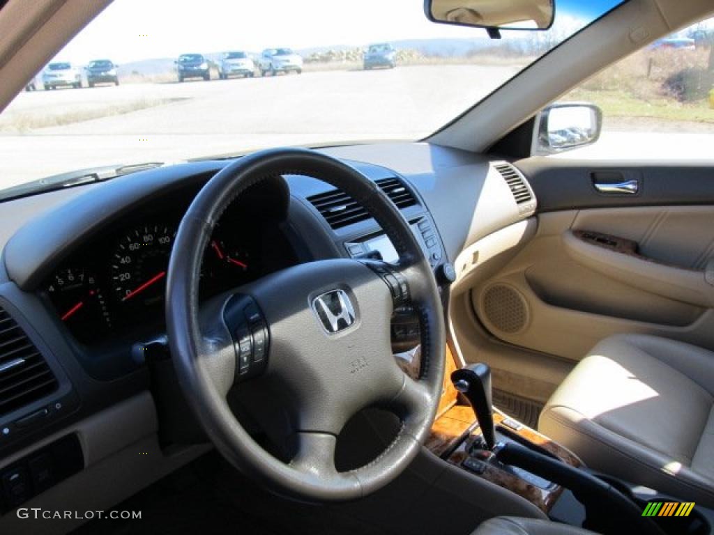2003 Accord EX V6 Sedan - Taffeta White / Ivory photo #6