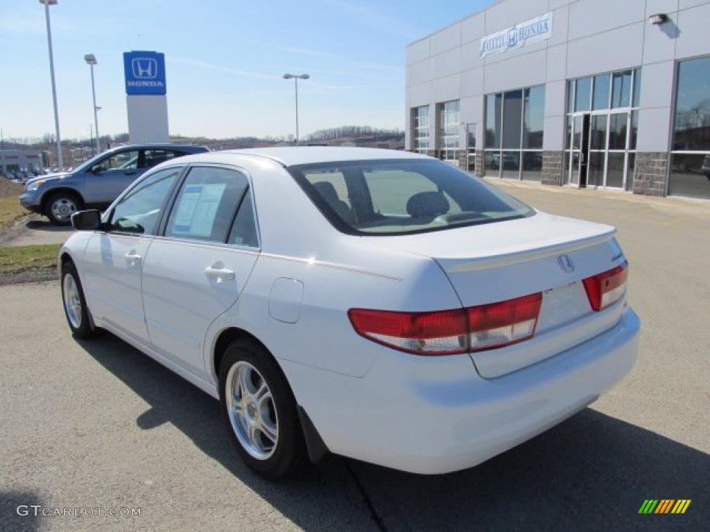 2003 Accord EX V6 Sedan - Taffeta White / Ivory photo #10