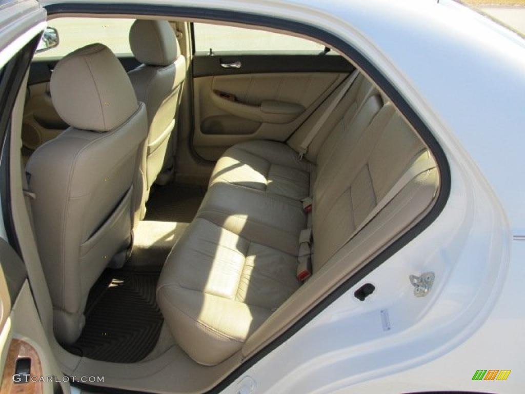 2003 Accord EX V6 Sedan - Taffeta White / Ivory photo #14