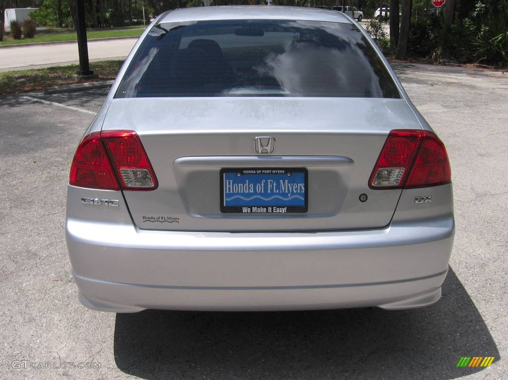 2005 Civic DX Sedan - Satin Silver Metallic / Gray photo #8