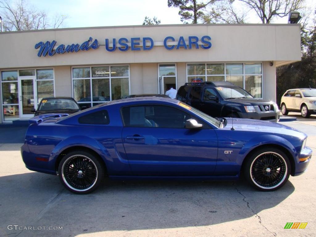 2005 Mustang GT Premium Coupe - Sonic Blue Metallic / Dark Charcoal photo #1