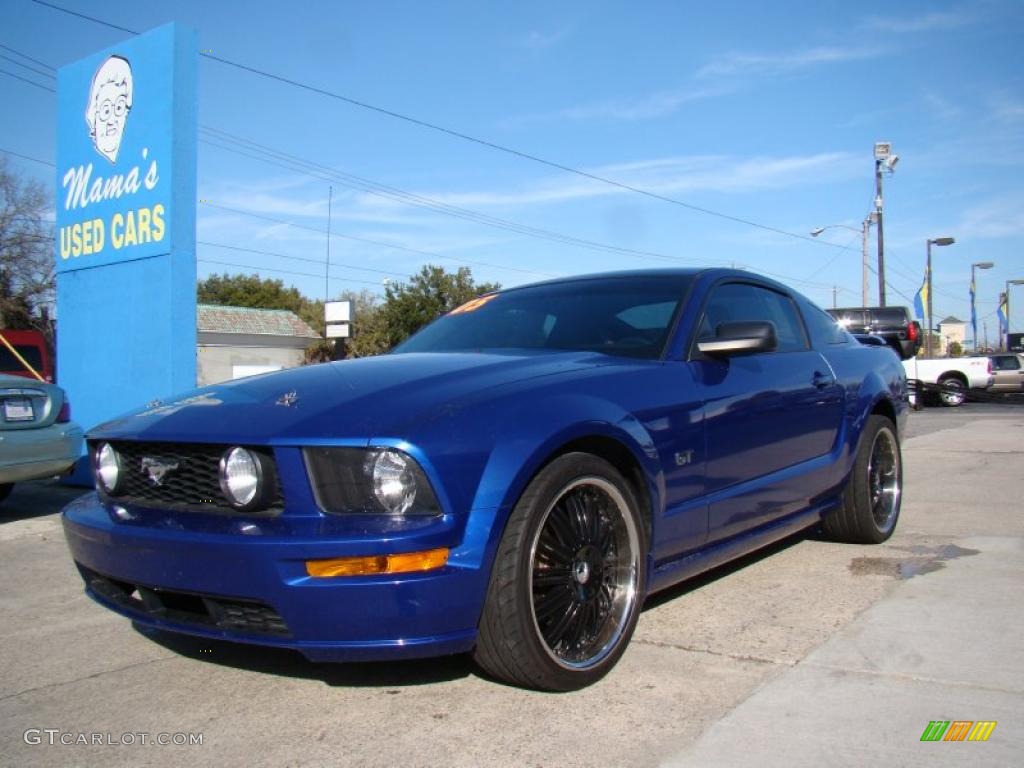 2005 Mustang GT Premium Coupe - Sonic Blue Metallic / Dark Charcoal photo #4