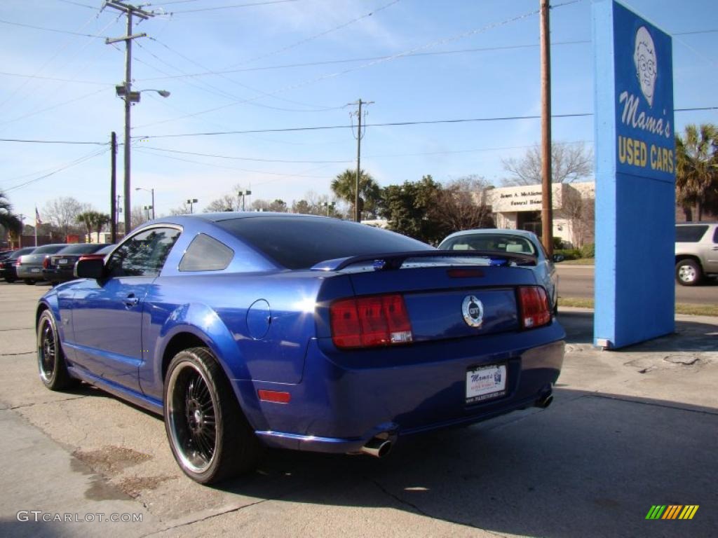 2005 Mustang GT Premium Coupe - Sonic Blue Metallic / Dark Charcoal photo #6