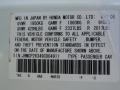 NH578: Taffeta White 2009 Honda Accord LX Sedan Color Code