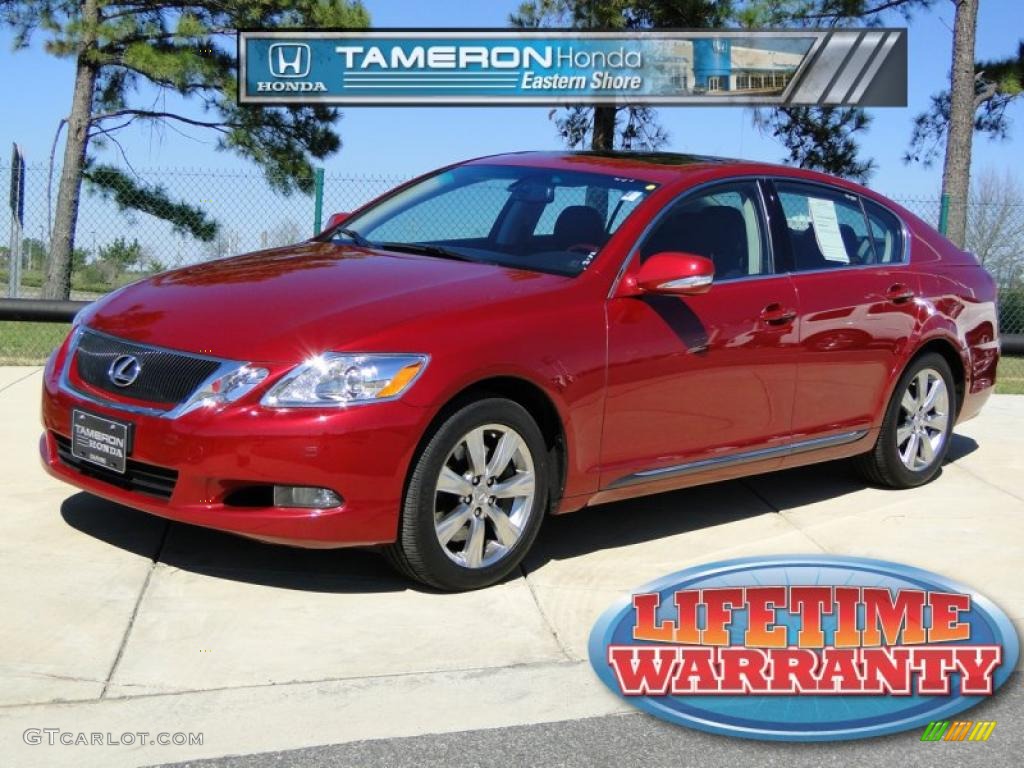 2008 GS 350 AWD - Matador Red Mica / Black photo #1