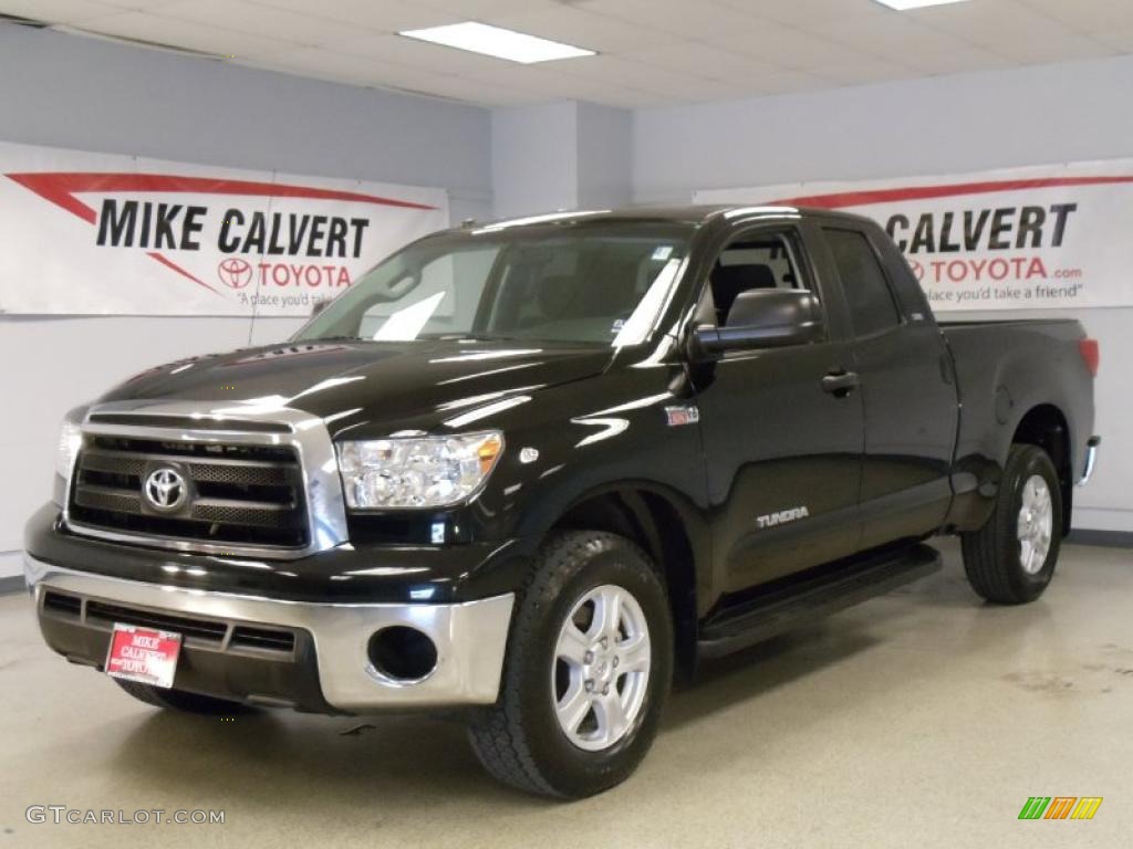 2010 Tundra SR5 Double Cab - Black / Black photo #1