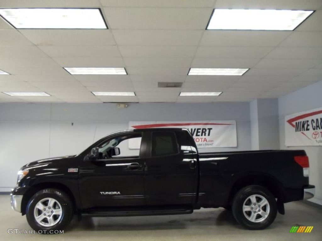 2010 Tundra SR5 Double Cab - Black / Black photo #3