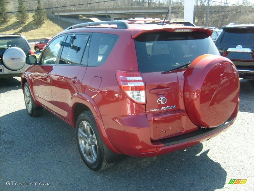 2010 RAV4 Sport 4WD - Barcelona Red Metallic / Dark Charcoal photo #4