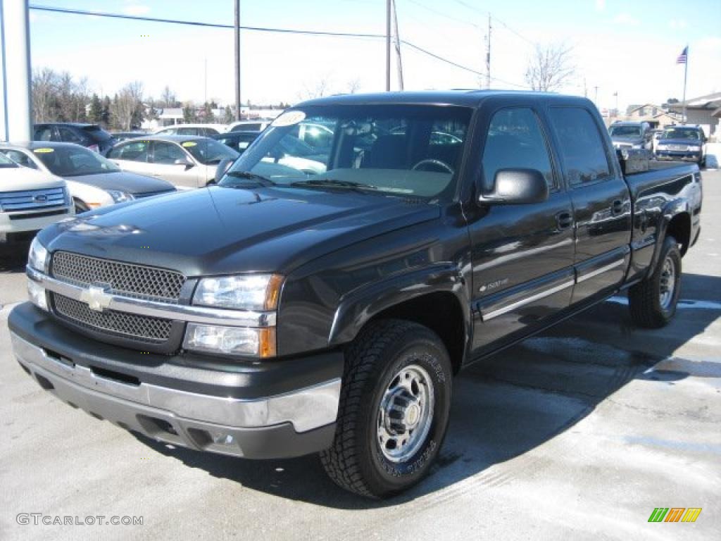 2003 Silverado 1500 LS Crew Cab 4x4 - Dark Gray Metallic / Medium Gray photo #10