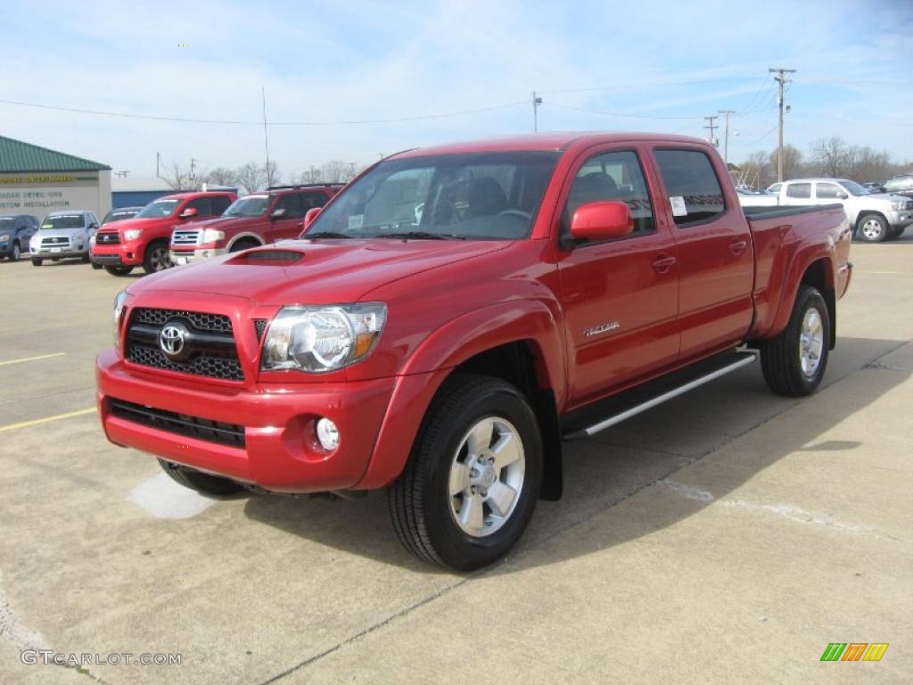 Barcelona Red Metallic 2011 Toyota Tacoma V6 TRD Sport PreRunner Double Cab Exterior Photo #46160891